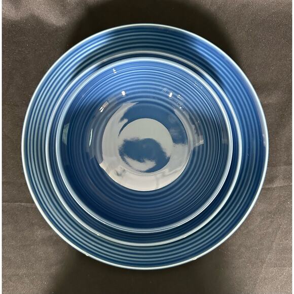 Royal Doulton Gordon Ramsay Maze Denim Blue 3-Piece Place Setting - Picture 2 of 9